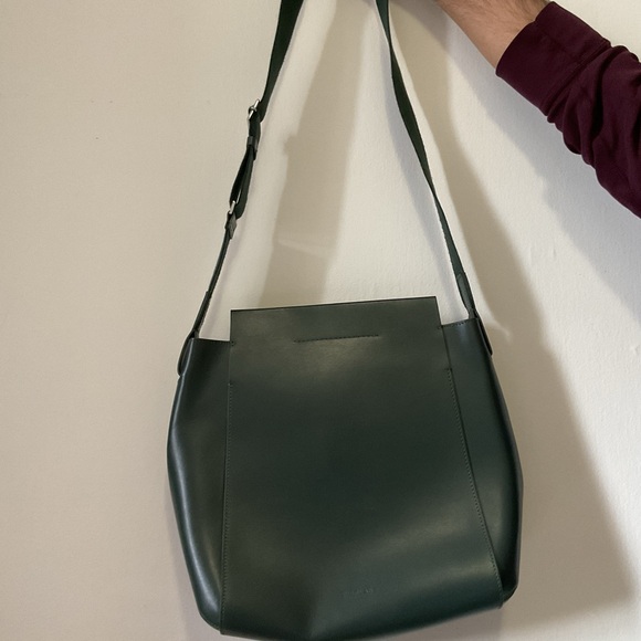 Green Leather Messenger Bag - Picture 2 of 4
